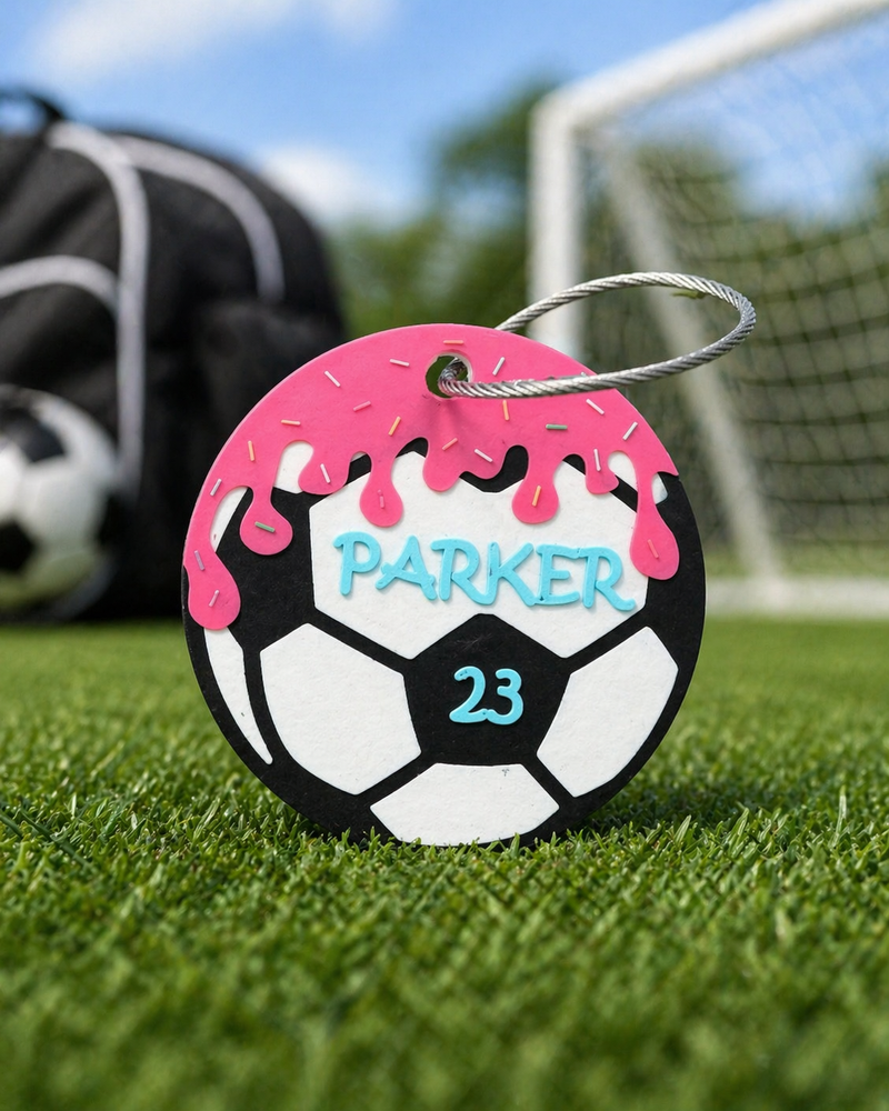Soccer Drip Bag Tag