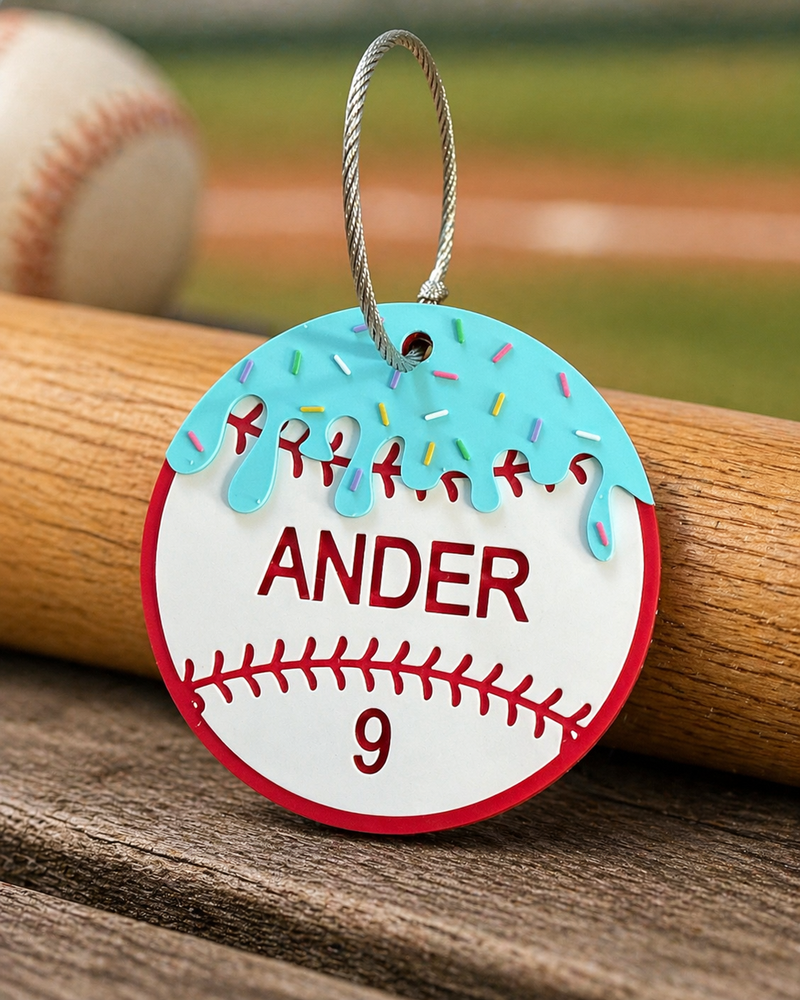 Baseball Drip Bag Tag