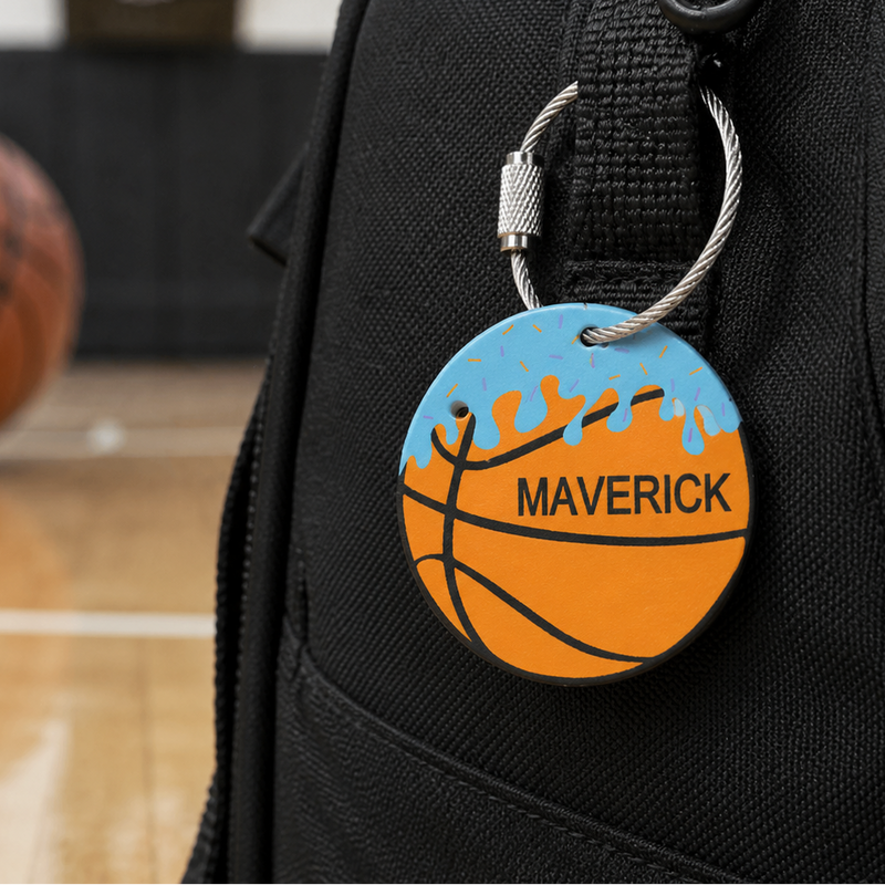 Basketball Drip Bag Tag